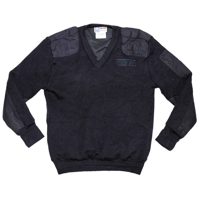 BRITTISH PULLOVER - POLICE - BLUE - LINED - USED