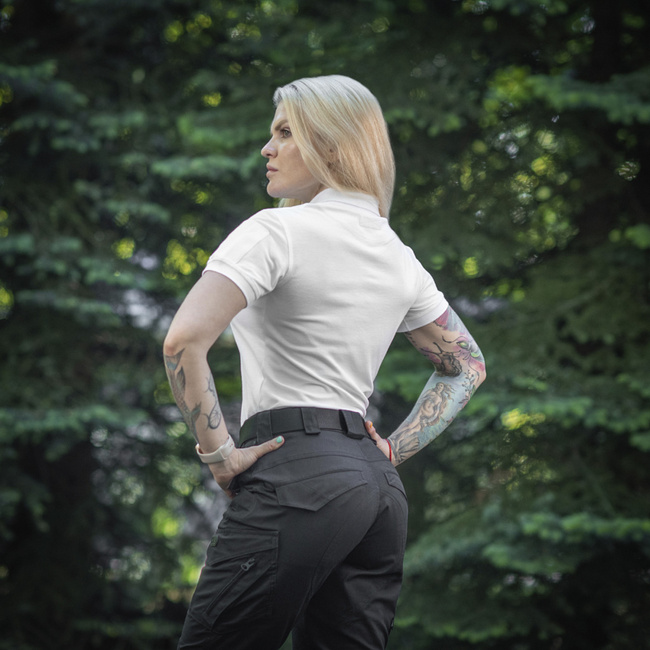 WOMEN'S TACTICAL POLO T-SHIRT - POLO-SHIRT 65/35 LADY - WHITE - M-TAC
