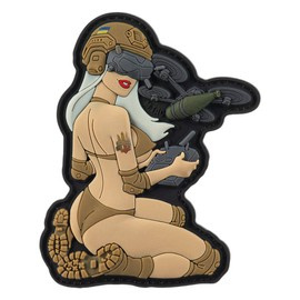 PVC TACTICAL GIRL ?6 PATCH - WHITE/COYOTE - M-TAC