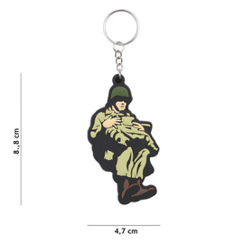 3D PVC KEYCHAIN - WWII PARATROOPER