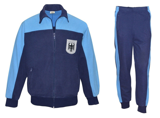 BUNDESWEHR SPORTS TRACKSUIT - BLUE - GERMAN MILITARY SURPLUS - USED