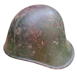 Rare collector's M1939 helmet dutch model, model WW2 34/39 - Surplus Romanian Army - worn, with rust marks, with original inner