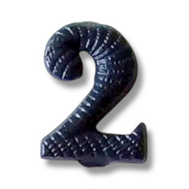 Metallic number - 2 - Dark Blue - Hungarian Army Military Surplus - Like New