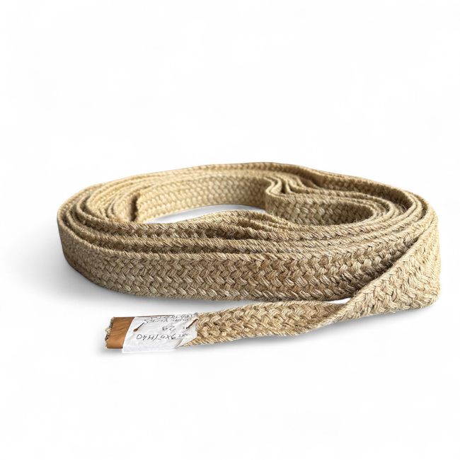 Plain braided jute band - 1m - Romanian Army Military Surplus - Natural beige - In Good Condition
