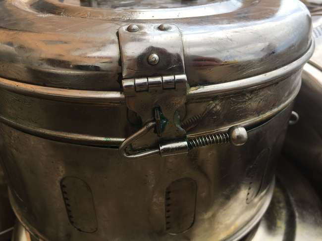 STERILIZATION CASE - BRASS/STAINLESS STEEL - VINTAGE - MILITARY SURPLUS ROMANIAN ARMY