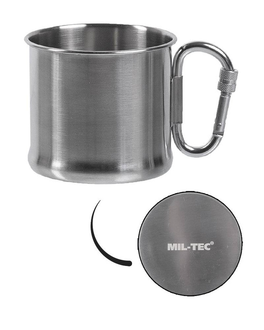 500ML S/STEEL KARABINER CUP - MILTEC