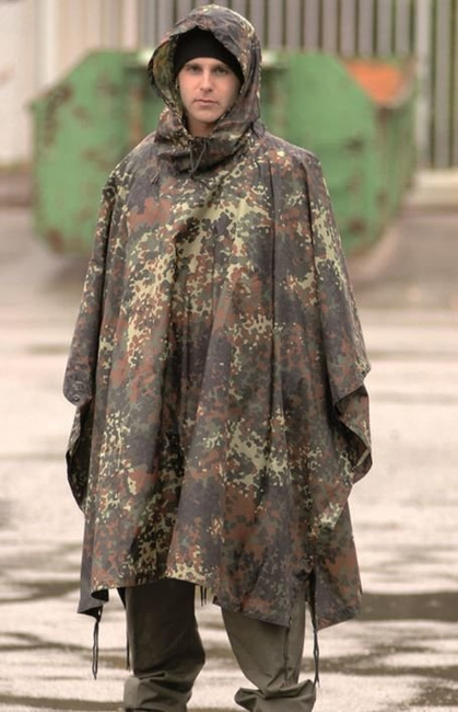 WET WEATHER PONCHO - RIPSTOP - Mil-Tec - FLECKTARN