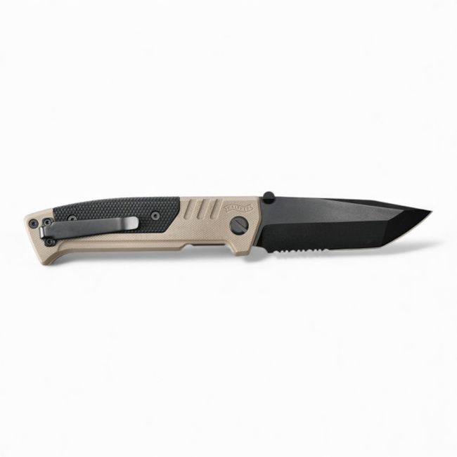 Folding Knife - PDP Tanto FDE - Serrated, S - Black - Walther