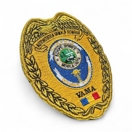Emblema brodata echipe mobile Vama - Mobile Units - 10,5 x 8,1 cm - Cu scai (Velcro)