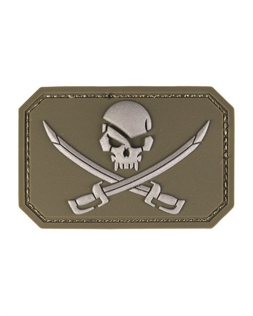 OD PVC SKULL W.SWORDS 3D PATCH W.HOOK&LOOP CLOS.