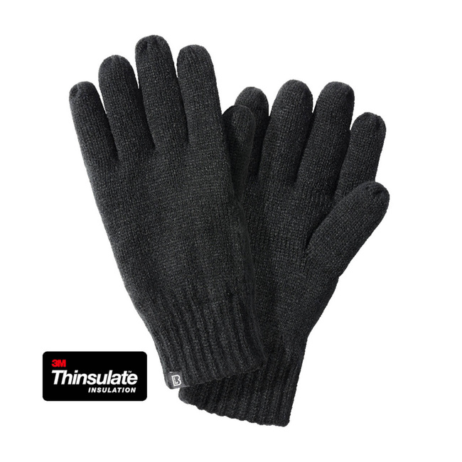 KNITTED GLOVES - BLACK -  BRANDIT