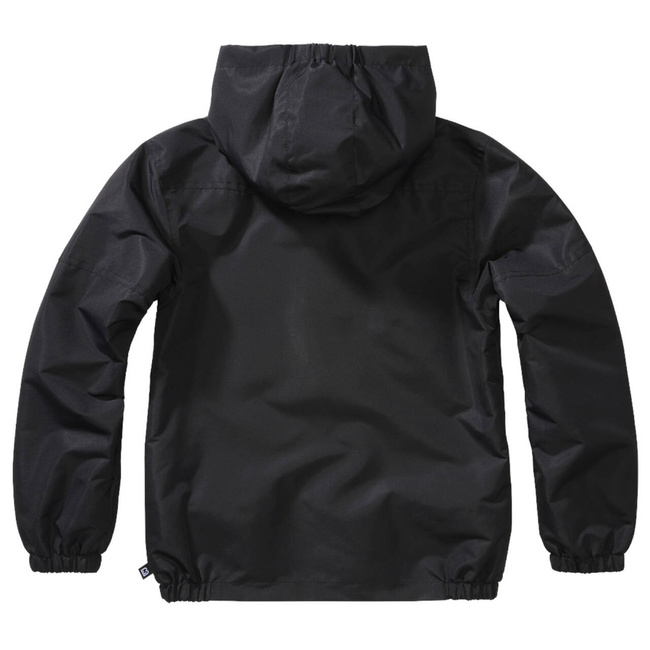 KIDS SUMMER JACKET WITH FRONT ZIPPER - WINDBREAKER - BLACK -  BRANDIT