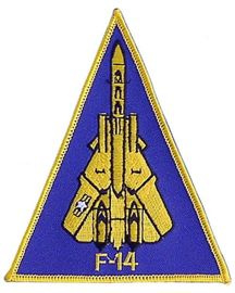PATCH U.S. AIR FORCE F-14 PILOT 130 x 105 MM