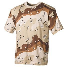 SHORT SLEEVE T-SHIRT - AMERICAN ARMY STYLE - MFH® - 6 COLOURS DESERT