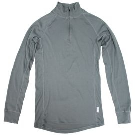 LONG SLEEVE UNDERSHIRT WITH ZIPPER - GREY - NETHERLANDS MILITARY SURPLUS - USED