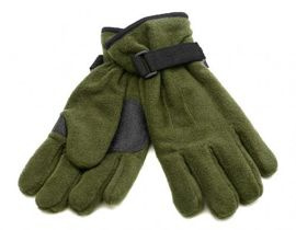GLOVES FLEECE ´THINSULATE´ FINGER W/ PVC PALMS OLIVE