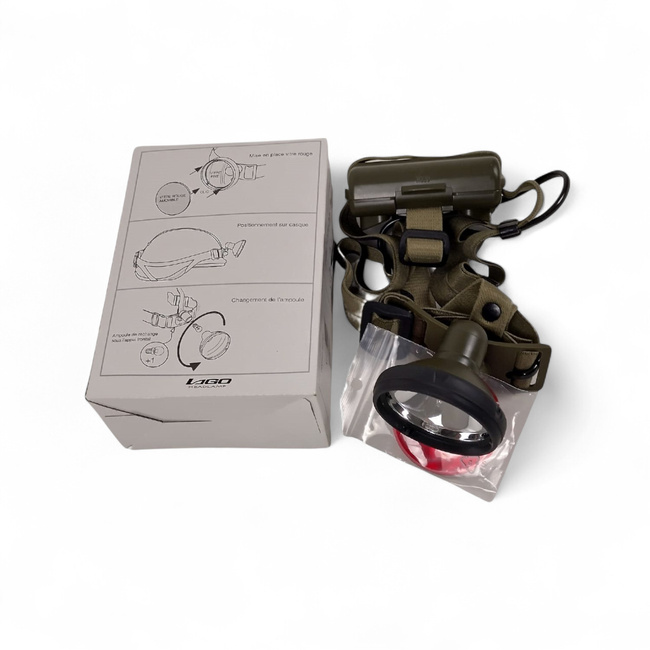 LAGO Headlamp - French Army Military Surplus - Olive Green/CCE Camo - Like New