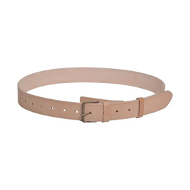 Field leather belt - Brown - Military design - 4 cm