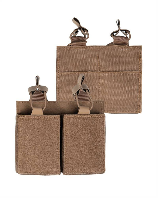 DOUBLE MAGAZINE POUCH WITH HOOK N LOOP BACKSIDE - Mil-Tec® - DARK COYOTE