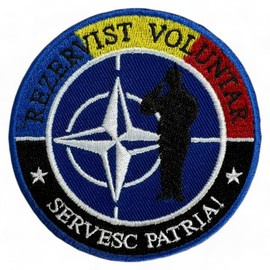 Embroidered Volunteer Reservist Emblem - A Badge of Honor and Commitment - royal blue