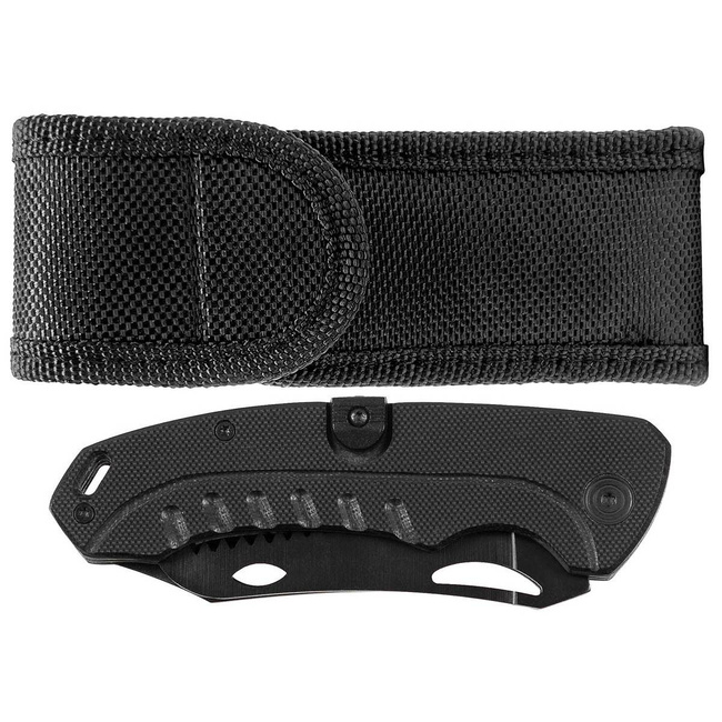 Jack Knife, 2 in 1, G10 handle - Black - Fox Outdoor