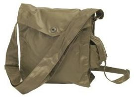 GAS MASK BAG - OD - MILITARY SURPLUS EAST GERMAN ARMY - LIKE NEW