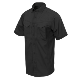 SHORT-SLEEVED SHIRT - DEFENDER MK2 - POLYCOTTON RIPSTOP - Helikon-Tex - BLACK
