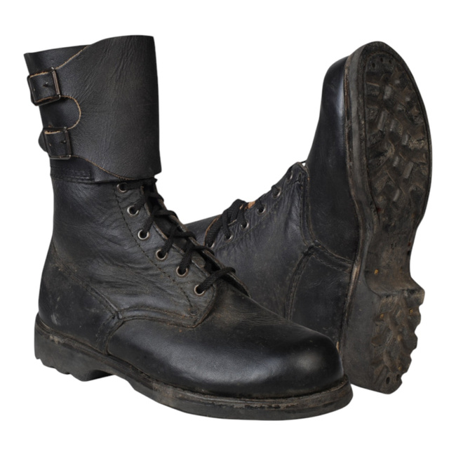 Vintage Rare Combat Military Boots - Croatian Army Military Surplus - Black - In Good Condition