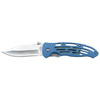 Jack Knife, one-handed, blue, blade partially with saw teeth