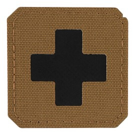 PATCH MEDIC CROSS LASER CUT - COYOTE/BLACK - M-TAC