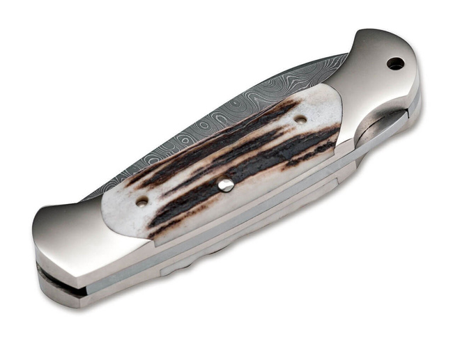 POCKET KNIFE SCOUT SPEARPOINT DAMASCUS - BOKER PLUS
