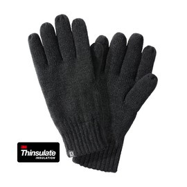 KNITTED GLOVES - BLACK -  BRANDIT