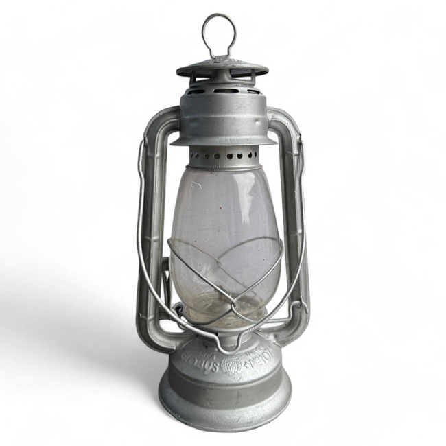 WIND LAMP - METALOGLOBUS - SILVER - MILITARY SURPLUS ROMANIAN ARMY - IN GOOD CONDITION