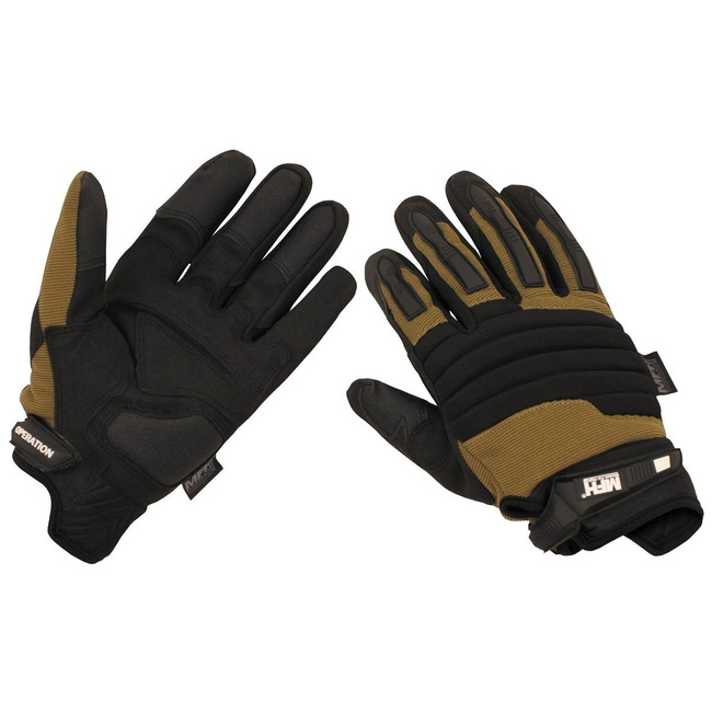 Gloves, "Operation", black/coyote tan