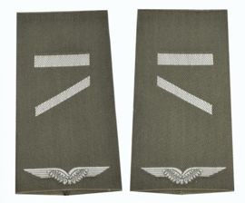 GENUINE GERMAN AIR FORCE O.D./SILVER SHOULDER LOOPS ´GEFREITER UA´