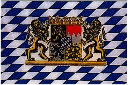 FLAG (61 x91) cm with wooden stick BAVARIA 