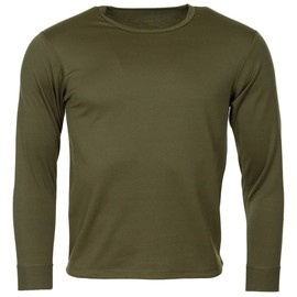 BRITISH THERMAL UNDERSHIRT - FIRE RESISTANT - OD GREEN - MILITARY SURPLUS - USED