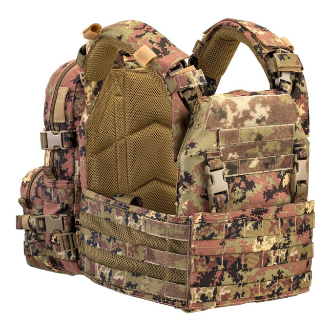 TACTICAL VEST FOR BALLISTIC PLATES - WITH INTEGRATED BACKPACK - Defcon 5® - VEGETATO ITALIANO