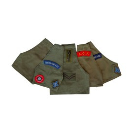 ACF ARM BAND - ARMY CADET FORCE - BRITISH ARMY SURPLUS - OD GREEN - IN GOOD CONDITION