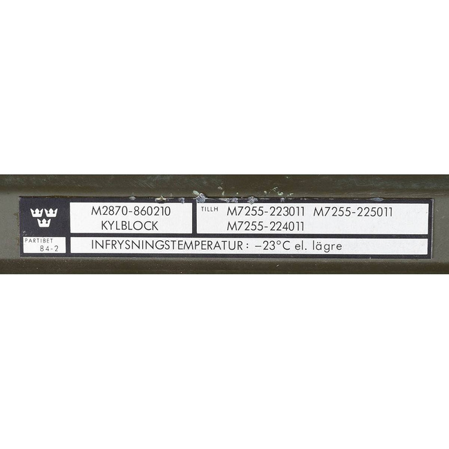 Swedish cooling block with storage marks - LIKE NEW