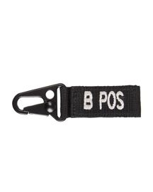 TACT. KEYHOLDER - BLOOD B pos - 5 PC./PACK -  BLACK