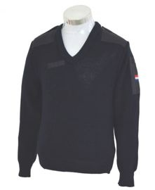 DUTCH ARMY BLUE V-NECK COMMANDO SWEATER