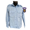 LONG-SLEEVED SHIRT WITH LONG SLEEVES, POCKETS, EPAULETS AND HEM BAND - WOMEN - BLUE - FIREFIGHTERS-I.G.S.U.