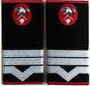 Grade maistru militar clasa III Pompieri ISU, IGSU, țesute pe suport textil din tercot lipit, cu semn de armă brodat