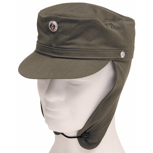 NVA CAP - WITH BADGE - OD GREEN - MILITARY SURPLUS - LIKE NEW