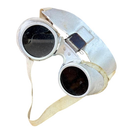 Aluminum Welding Goggles - Model G249 - Romanian Metallurgical Industry RSR - Romanian Army Military Surplus - Metallic - With Defects/Used