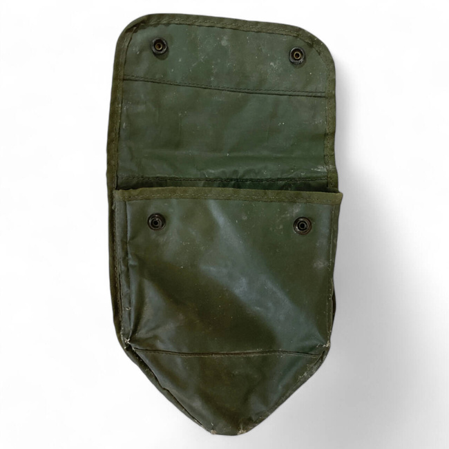 PROTECTION COVER FOR FOLDABLE SHOVEL - BELGIAN ARMY MILITARY SURPLUS - OLIVE GREEN - USED