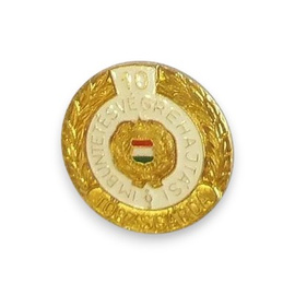 IM Badge 103 - Prison Service Guard for 10 Years of Service - Hungary Army Military Surplus - Like New