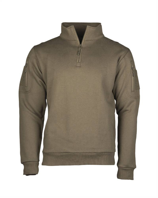 TACTICAL SWEATSHIRT WITH ZIPPER - Mil-Tec - RANGER GREEN