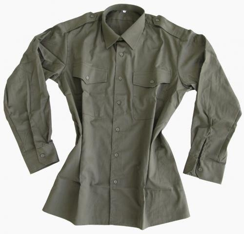 FIELD SHIRT - OD GREEN - AUSTRIAN ARMY MILITARY SURPLUS - SIZES 37-38 - LIKE NEW